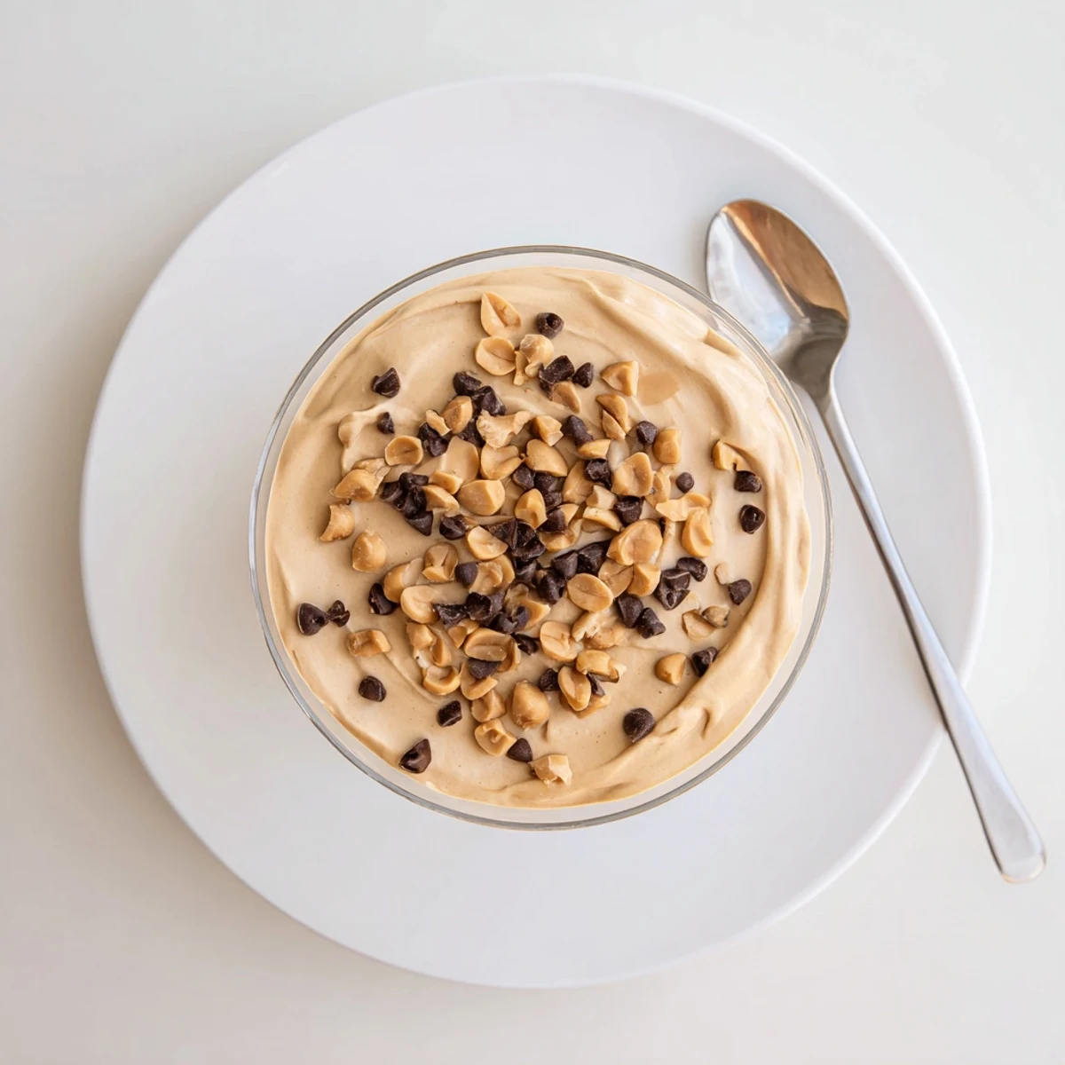 Light and airy peanut butter mousse made with Cool Whip, served in elegant dessert glasses