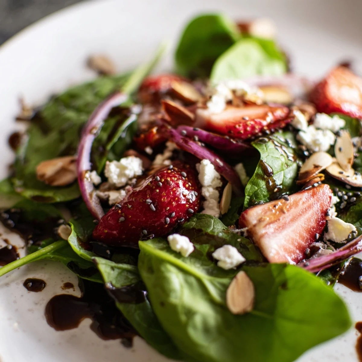 Strawberry Spinach Balsamic Poppy Seed