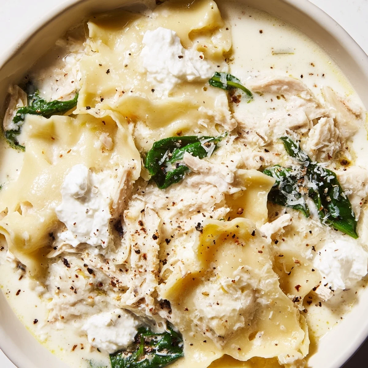 Quick White Lasagna Soup