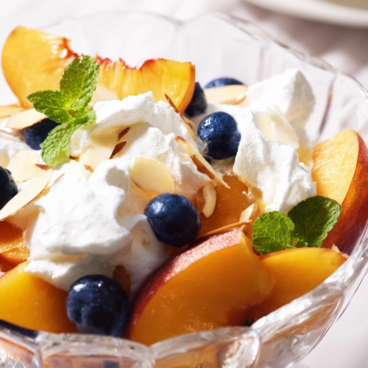 Peaches And Cream Summer Dessert