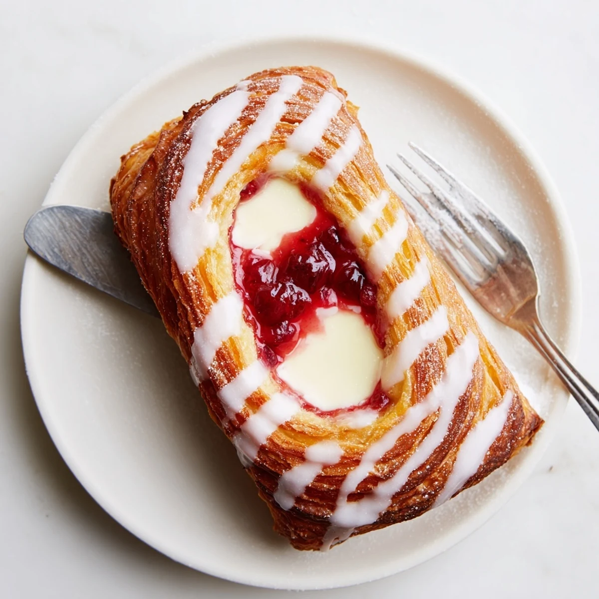 Flaky pastries filled with tangy cream cheese and vibrant raspberries, perfect for weekend brunch entertaining