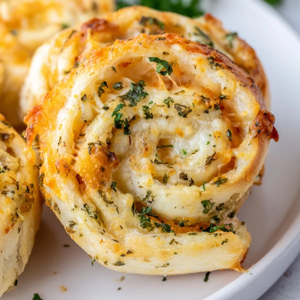 Golden pepperoni pizza roll breadsticks fresh from the oven with bubbling mozzarella