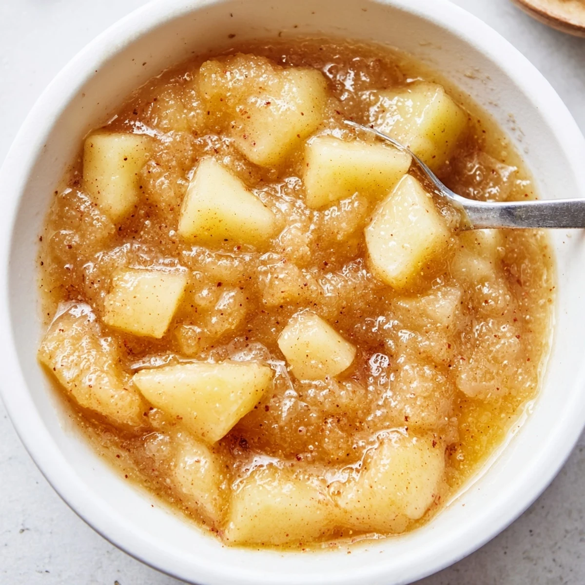 Chunky Fall Caramel Apple Jam cooling on counter, ready for canning