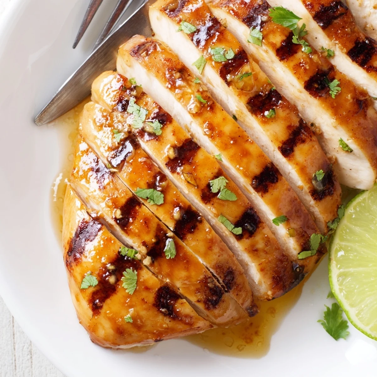 Key West Grilled Chicken With Tropical Citrus Marinade, charred and juicy with lime