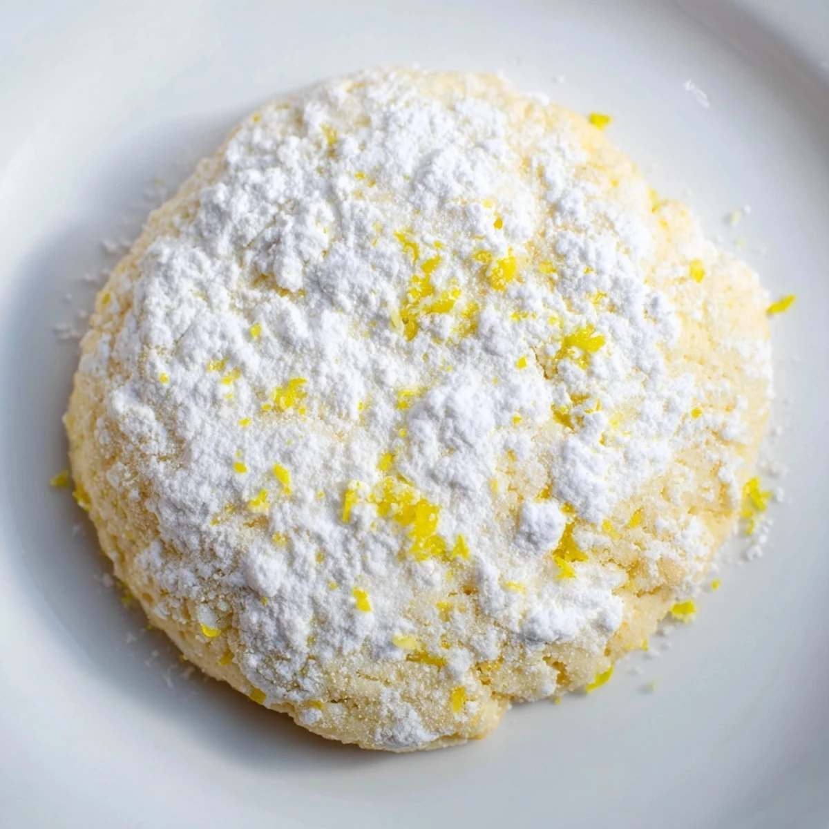 Fresh baked lemon pixie cookies with golden edges and sweet sugar coating on parchment