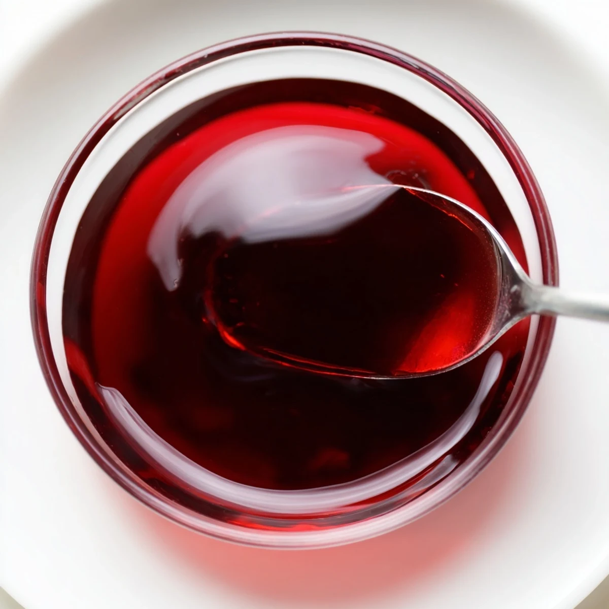 Homemade cranberry syrup drizzled over fluffy pancakes with fresh cranberries on the side