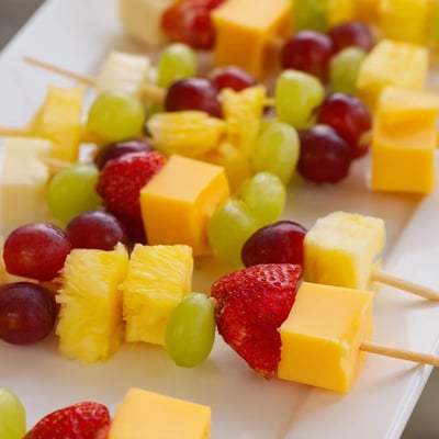 Delicious Fruit And Cheese Kabobs